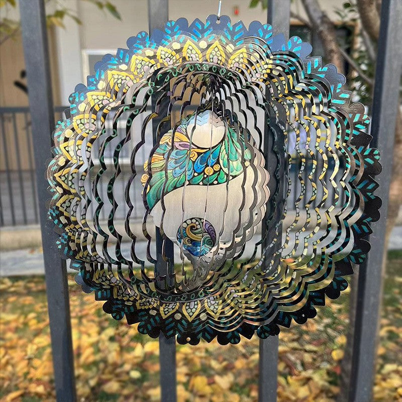 Wholesale 3D Rotating Stainless Steel Wind Chimes